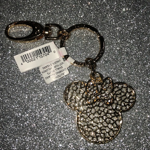 New Disney Parks Diamond Minnie Mouse keychain - Picture 1 of 5